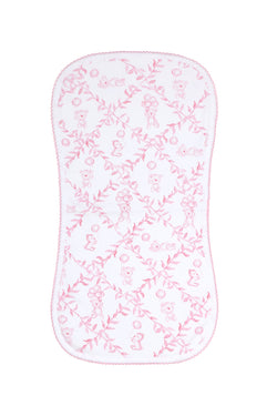 Image of Pink Bears Trellace Burp Cloth
