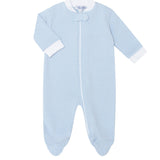 Blue Bubble Zipper Footie