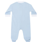 Blue Bubble Zipper Footie