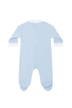 Image of Blue Bubble Zipper Footie