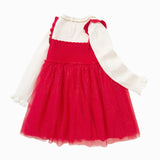 Balabala Baby Girl 100% Cotton Shining Dots Woolen Dress