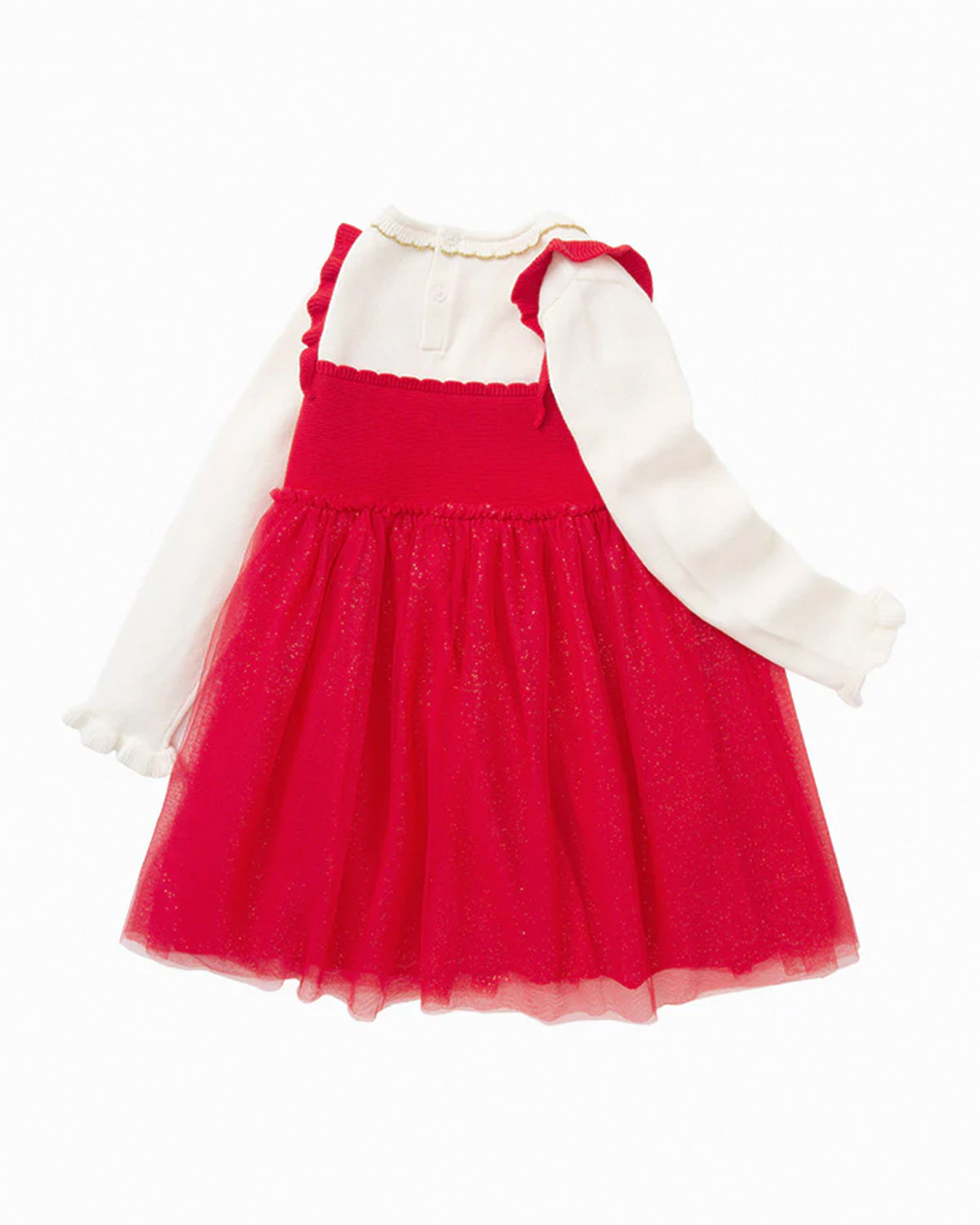 Balabala Baby Girl 100% Cotton Shining Dots Woolen Dress