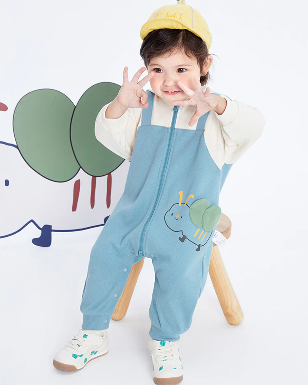 Balabala Baby Unisex 100% Cotton Animal Shaped Knitted Jumpsuit