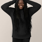 Bamboo Maternity & Nursing Hoodie | Black