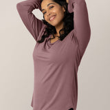 Bamboo Maternity & Nursing Long Sleeve T-shirt | Twilight