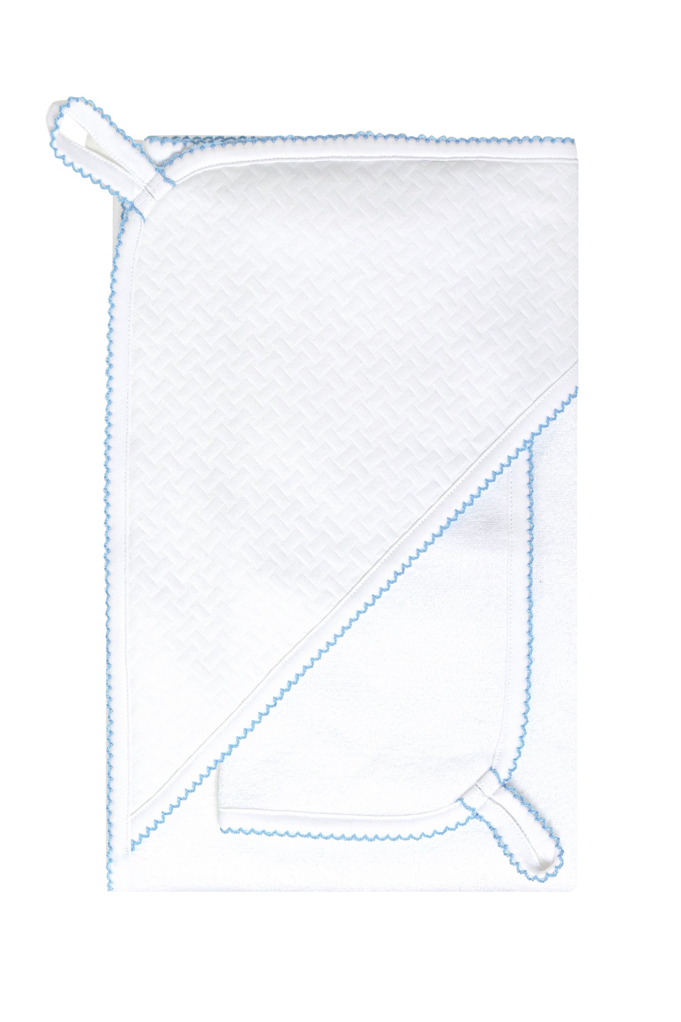Image of Basket Weave Hooded Baby Towel