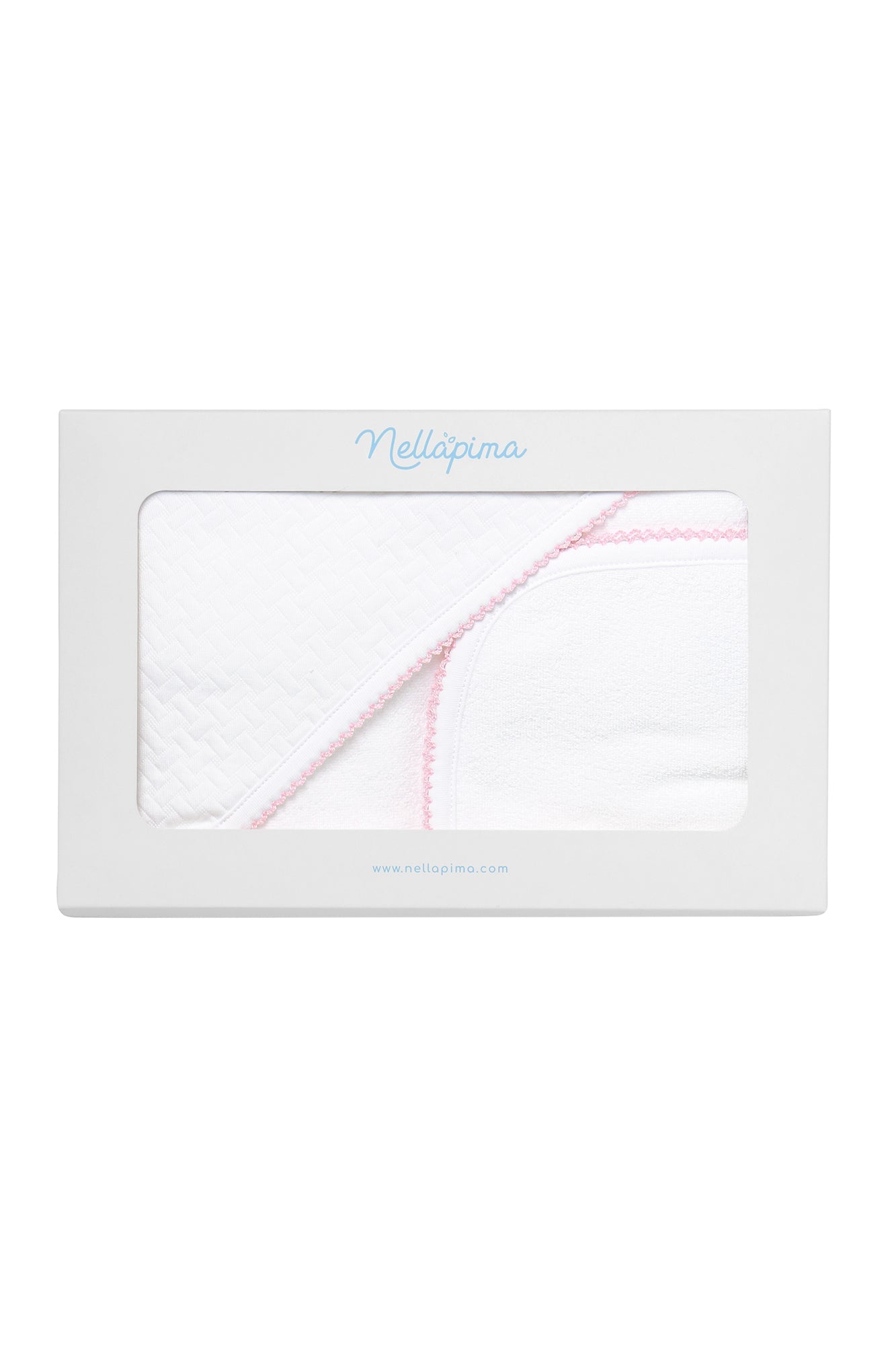 Image of Basket Weave Hooded Baby Towel