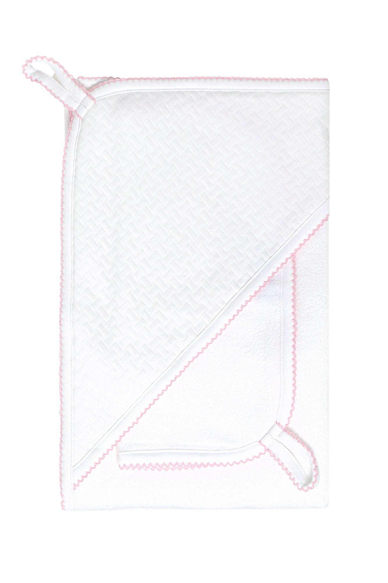 Image of Basket Weave Hooded Baby Towel