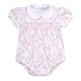 Pink Bears Trellace Smocked Bubble