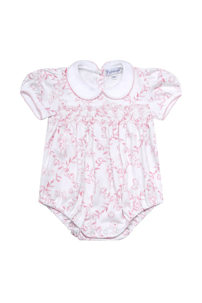 Pink Bears Trellace Smocked Bubble