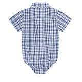 Blue Plaid Pima Cotton Onesie Shirt