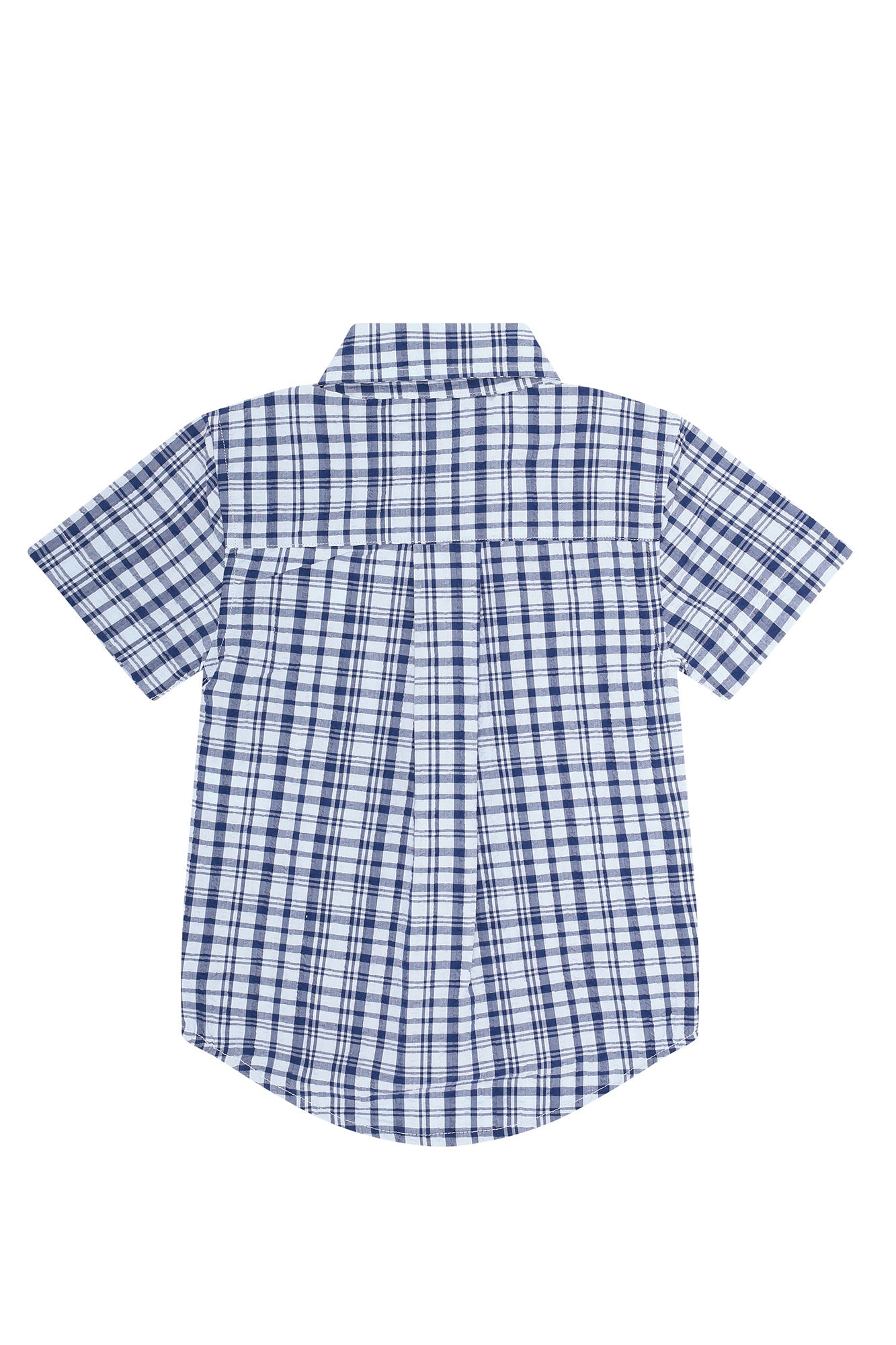 Image of Blue Plaid Pima Cotton Shirt