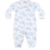 Blue Toile Baby Converter Gown