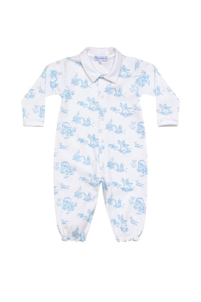 Blue Toile Baby Converter Gown