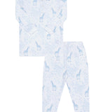 Blue Giraffe Print Pajama