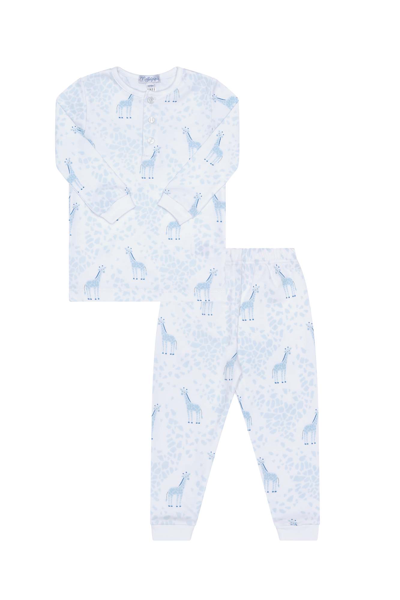 Image of Blue Giraffe Print Pajama