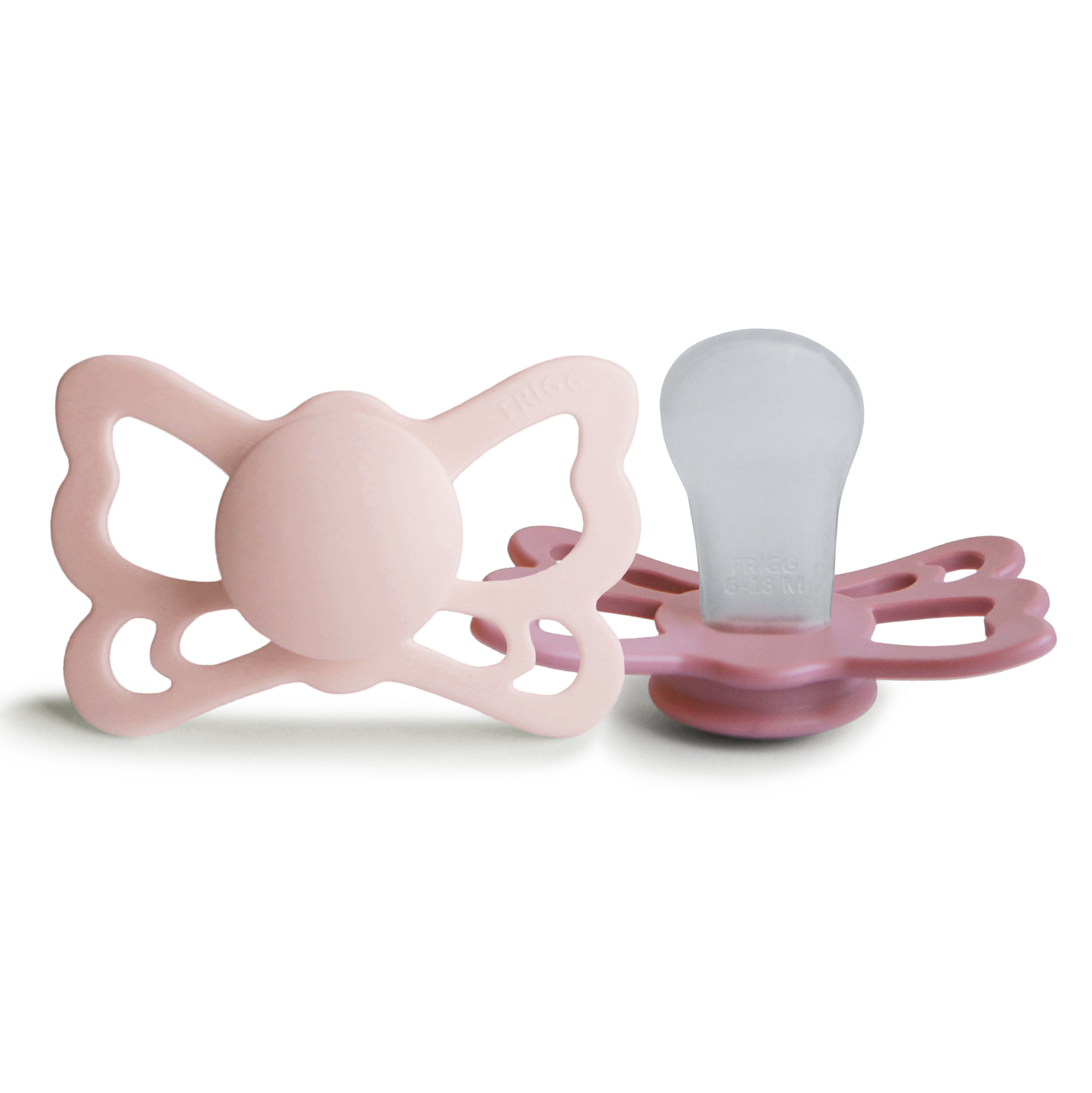 Image of FRIGG Butterfly Anatomical Silicone Pacifier 2-Pack (6-18 Months)
