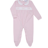 Bows Smocked Baby Girl Footie