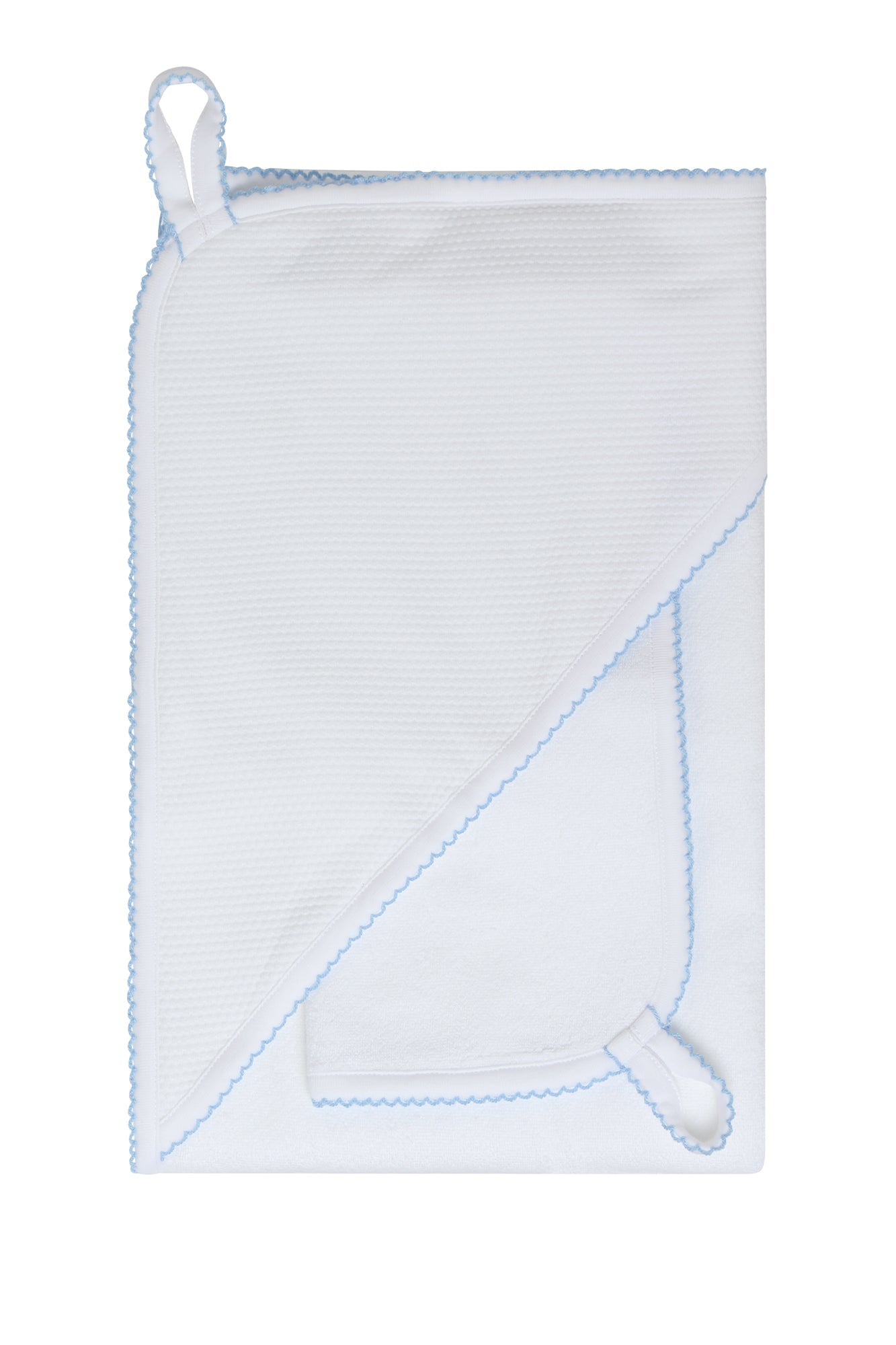 Image of White Bubble Hooded Baby Towel