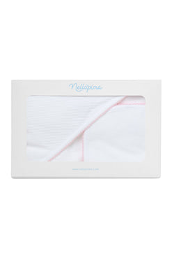 Image of White Bubble Hooded Baby Towel