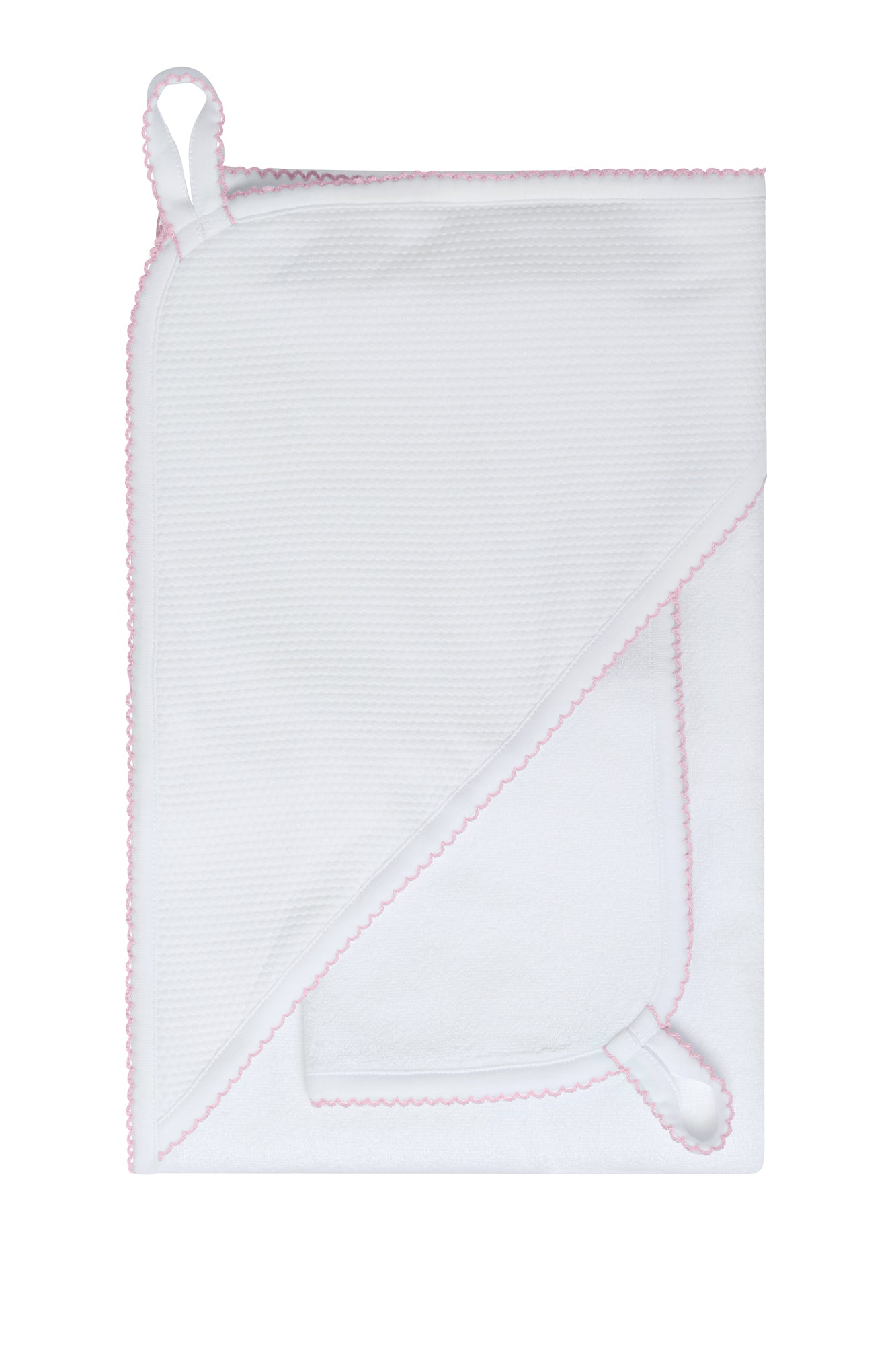 Image of White Bubble Hooded Baby Towel