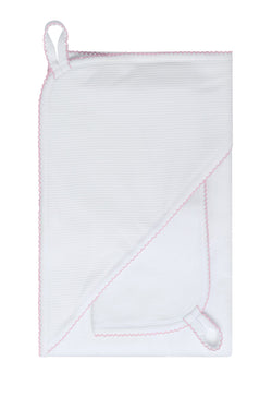 Image of White Bubble Hooded Baby Towel