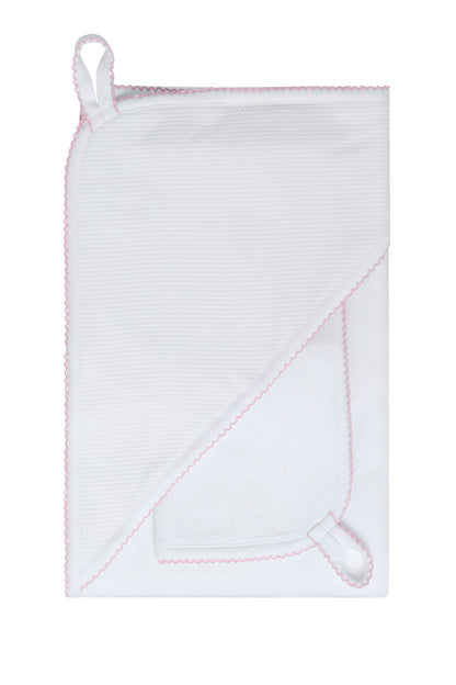 White Bubble Hooded Baby Towel