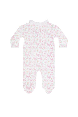 Image of Butterflies Print Crossover Footie