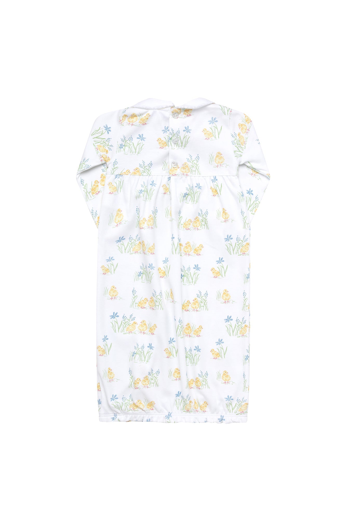 Image of Chicks Print Smocked Gown