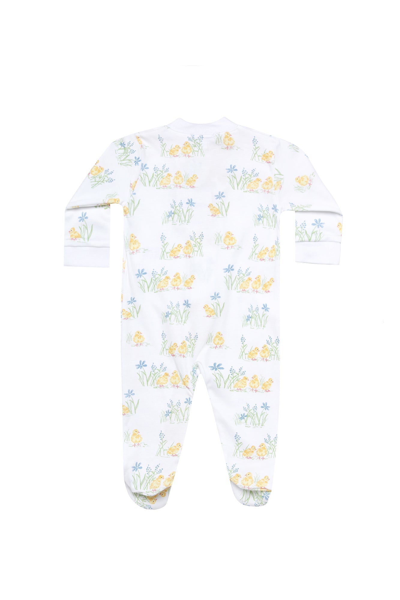 Image of Chicks Print Zipper Footie