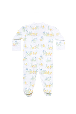 Image of Chicks Print Zipper Footie