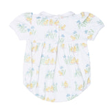 Chicks Print Smocked Bubble