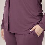 Clea Bamboo Long Sleeve Pajama Set | Burgundy Plum