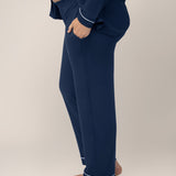 Clea Bamboo Long Sleeve Pajama Set | Navy