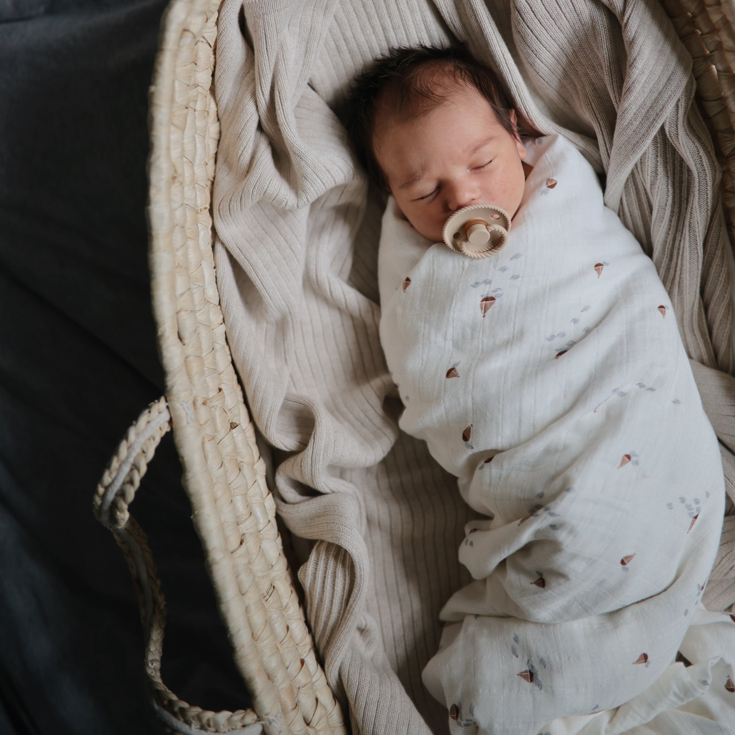 Image of Organic Cotton Muslin Swaddle Blanket