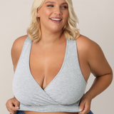 French Terry Racerback Nursing & Sleep Bra | Grey Heather