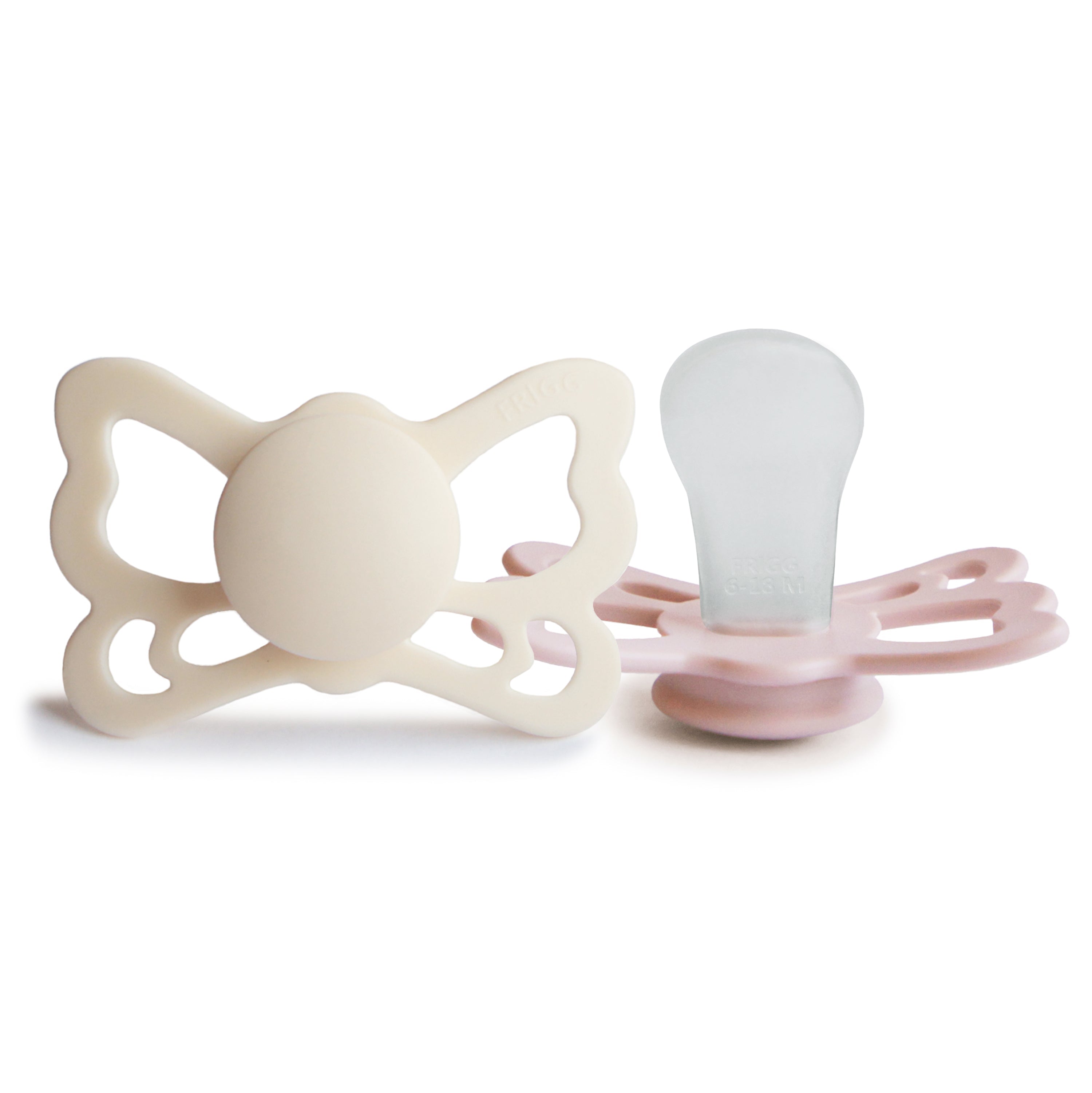 Image of FRIGG Butterfly Anatomical Silicone Pacifier 2-Pack (6-18 Months)