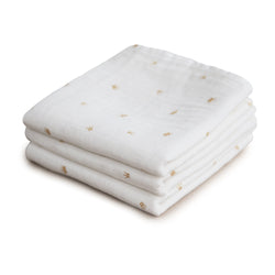 Image of Organic Cotton Muslin Cloths 3-Pack