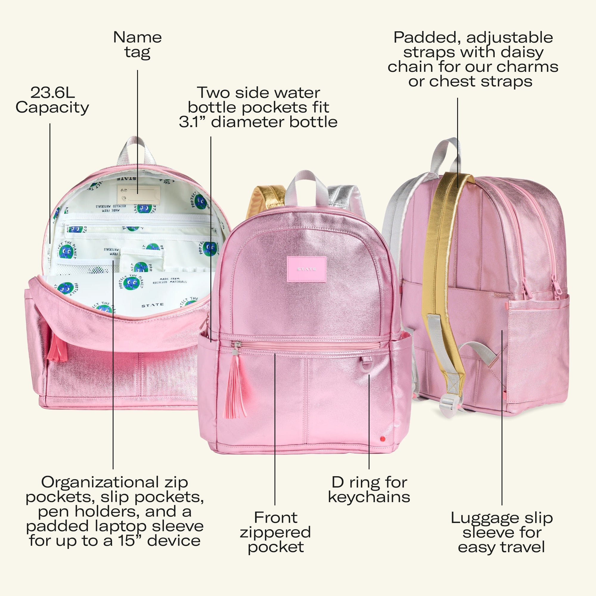 Image of Kane Double Pocket Backpack