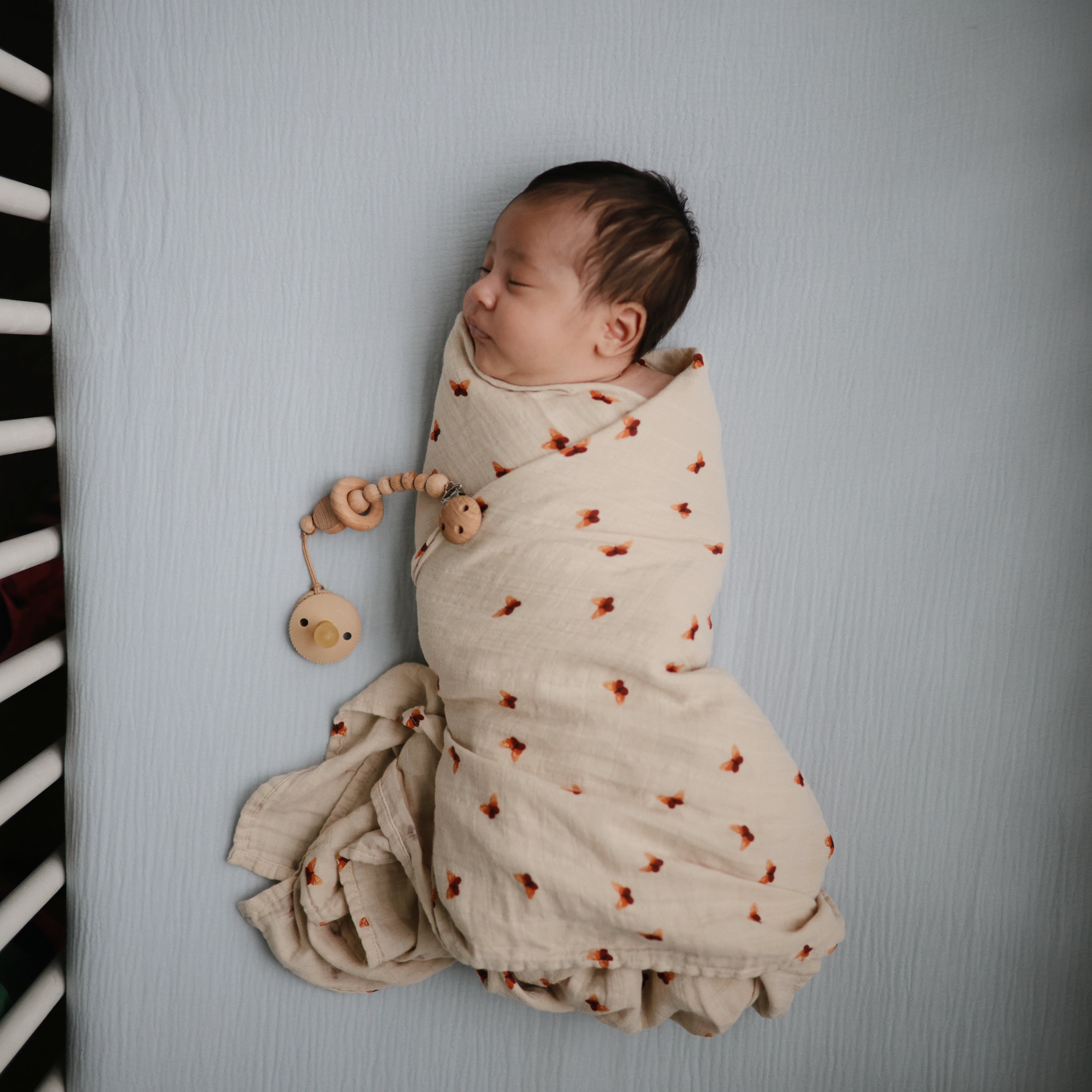 Image of Organic Cotton Muslin Swaddle Blanket