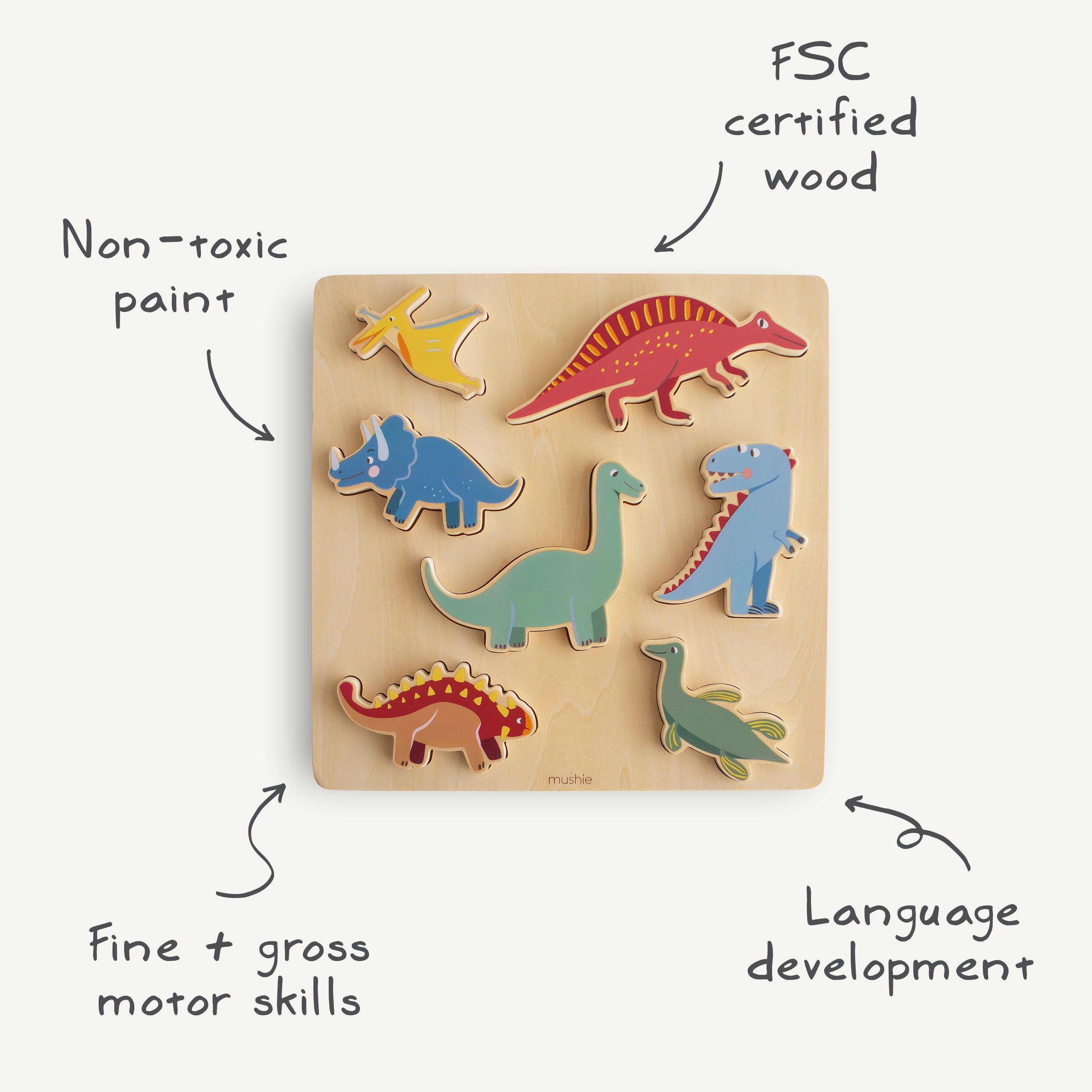 Image of Wooden Dino Puzzle
