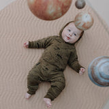 Dino Print Onesie - Khaki