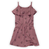 Pointelle Strawberry Print Dress - Orchid