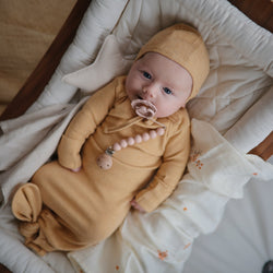Image of Ribbed Baby Bonnet