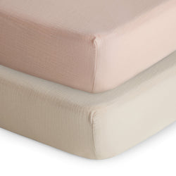Image of Extra Soft Muslin Crib Sheet - 2 Pack
