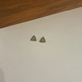 Striped triangle earrings