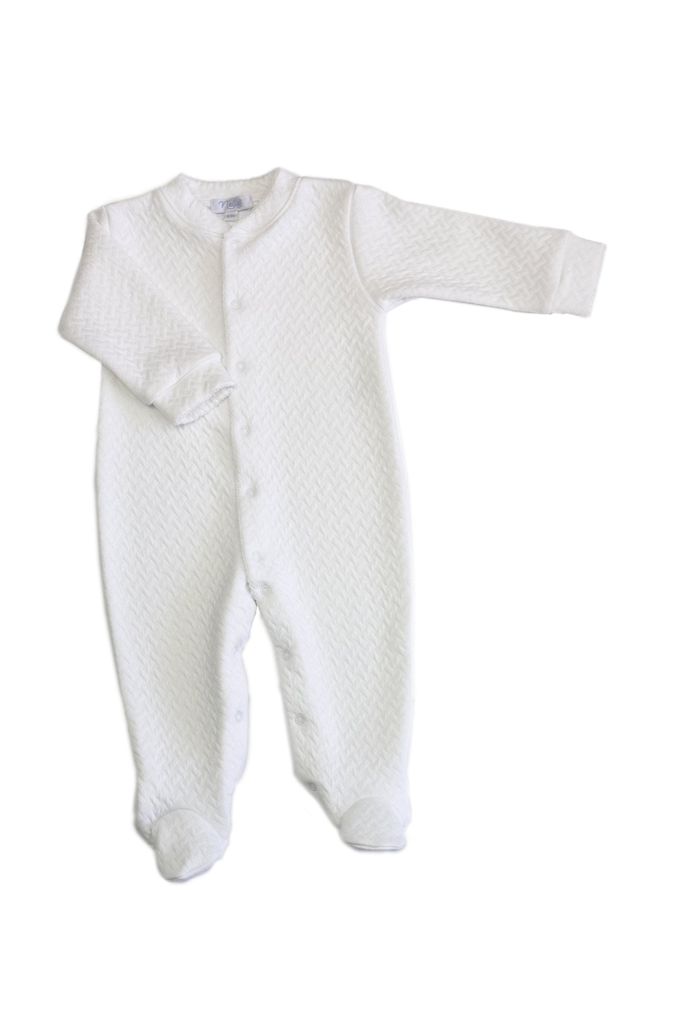 Image of Basket Weave Baby Footie