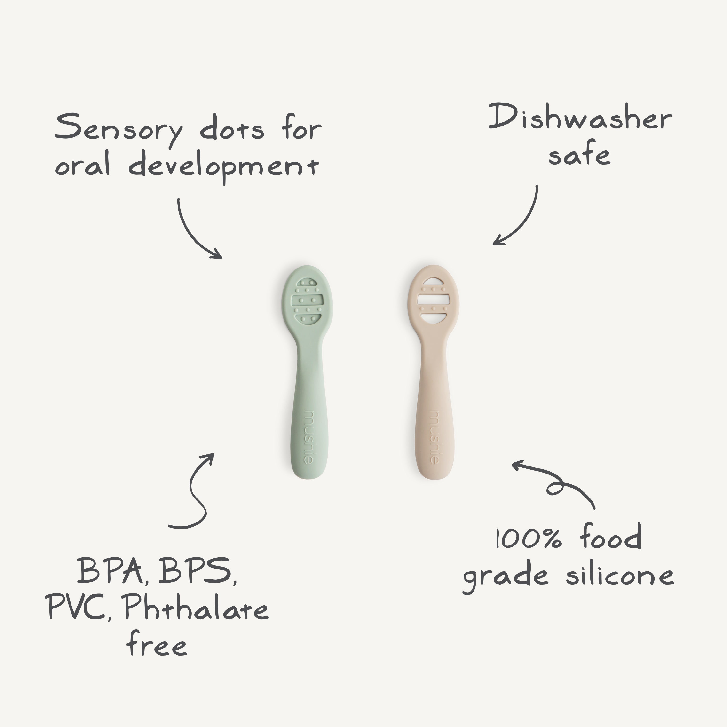 Image of First Feeding Baby Spoons 2-Pack