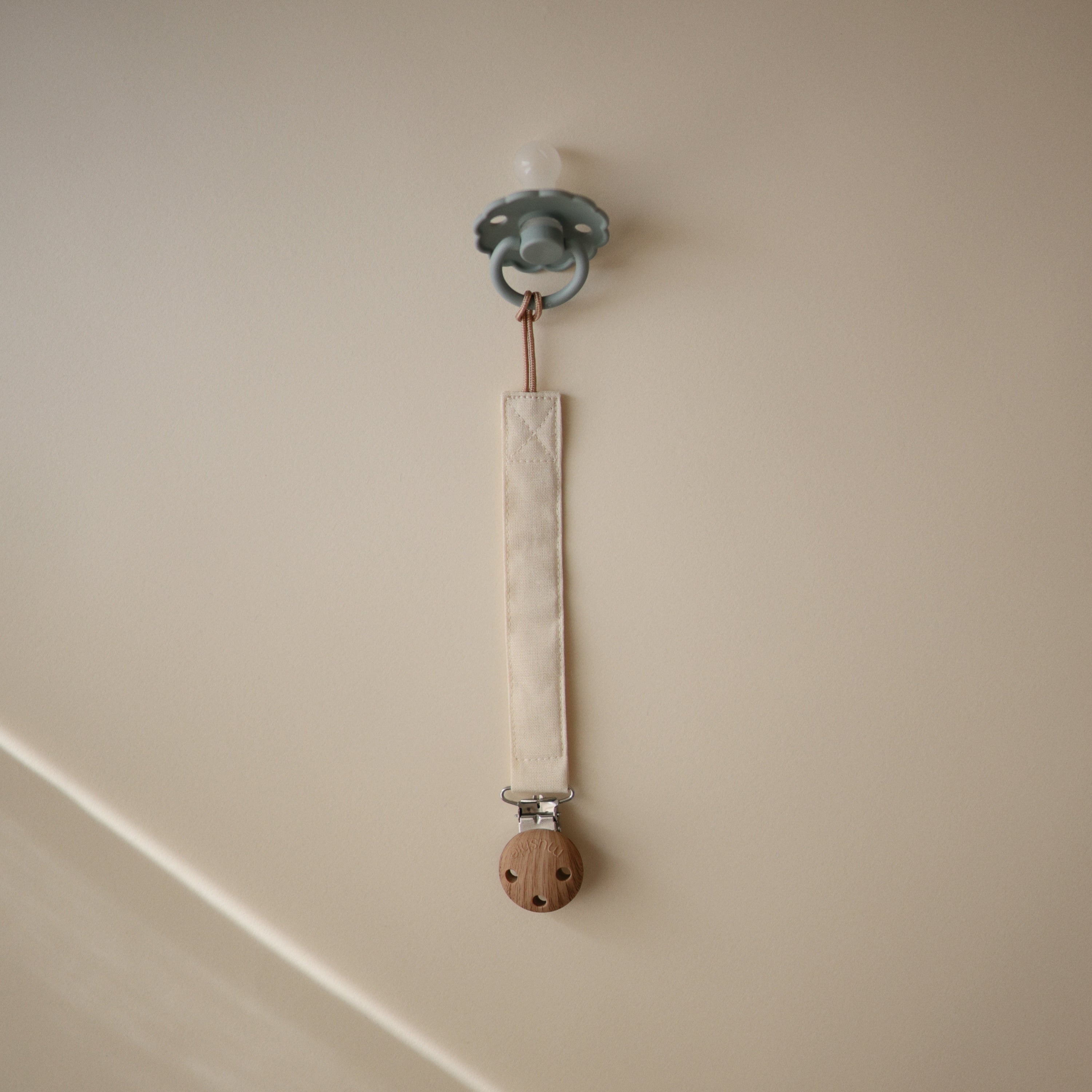 Image of Linen Pacifier Clip 2-Pack