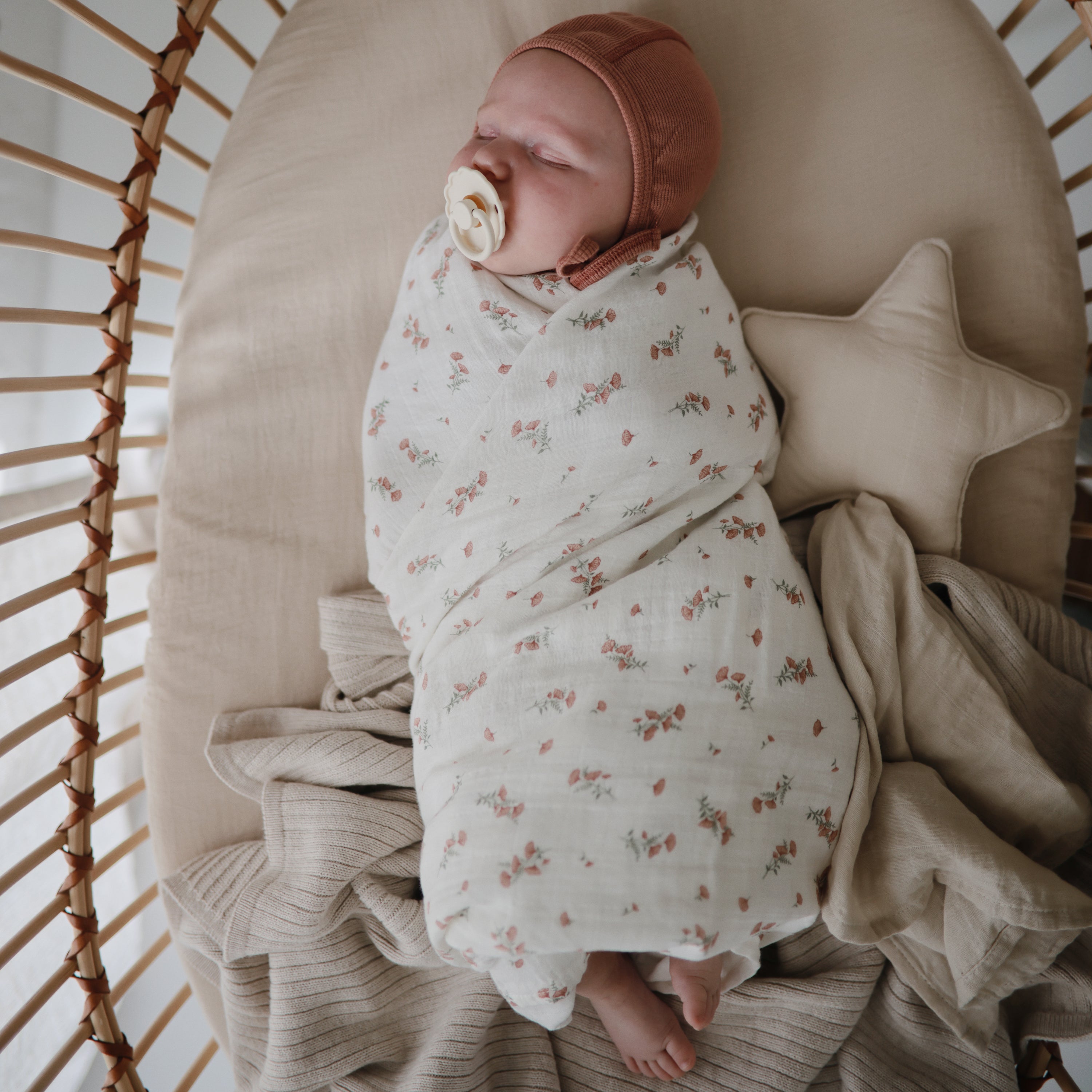 Image of Organic Cotton Muslin Swaddle Blanket